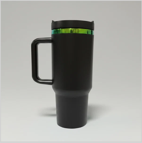 40oz Plated Tumbler — Green/Blue or Pink/Black Reveal