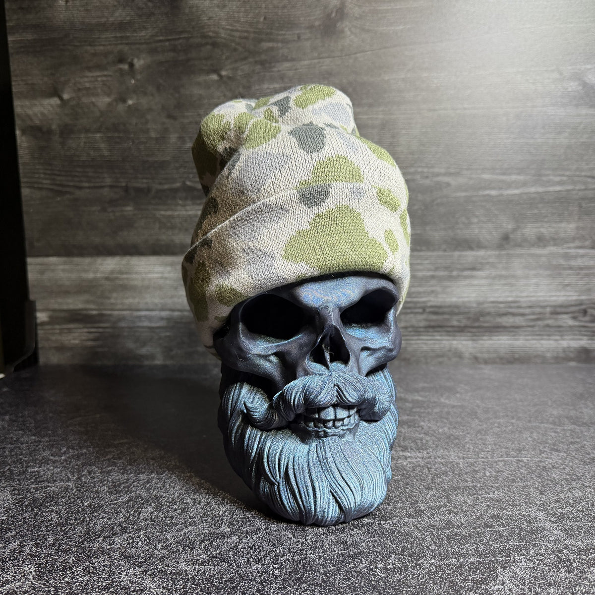 Duck Camo Beanie, Custom Patch