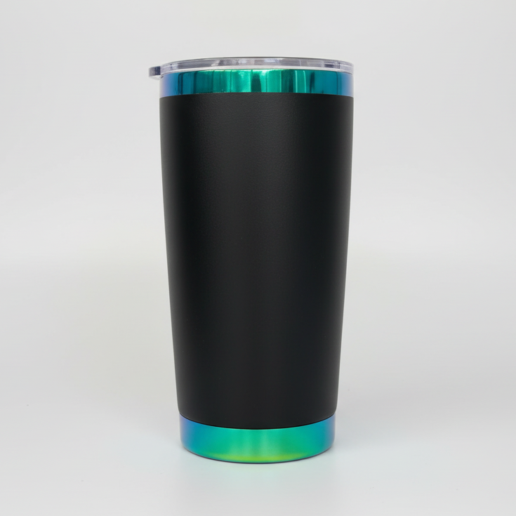 20oz Plated Tumbler — Green/Blue Reveal